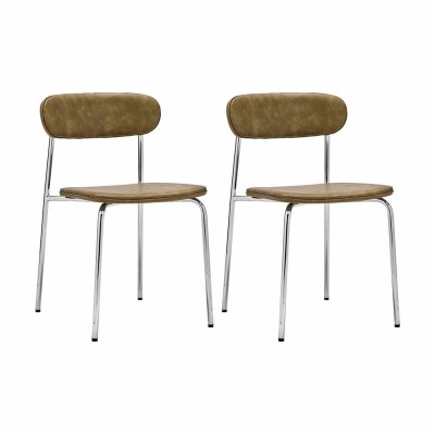 Silla, HDPOVA Chrome & Kaki (Lote de 2) 2