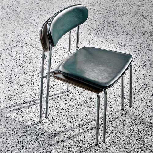 Chrome & Dark Green HDPOVA Silla (Lote 2)
