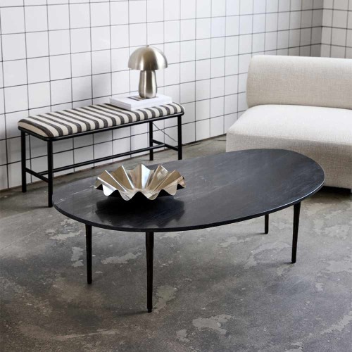 Mesa de café hdada mármol negro