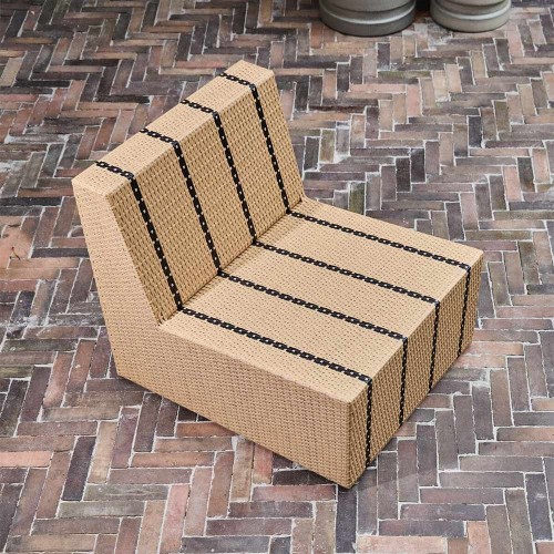 Fauteuil lounge HDJass - nature/noir