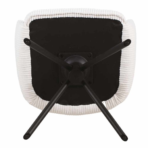 Leo velvet chair pivoting cottage white