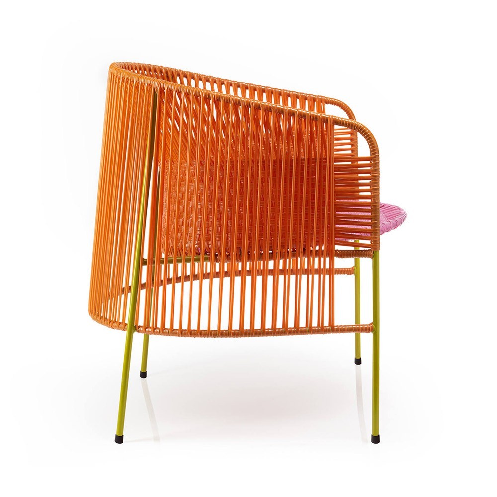 Caribe Lounge chair orange/rose/curry ames