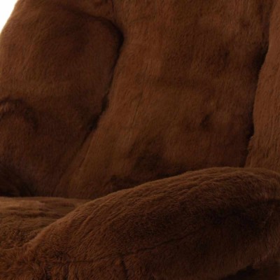 Fauteuil Memento Fausse Fourrure Chocolat 2