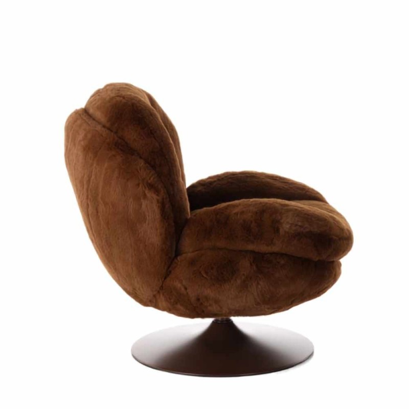Poltrona MEMENTO FAUX Pelliccia di cioccolato