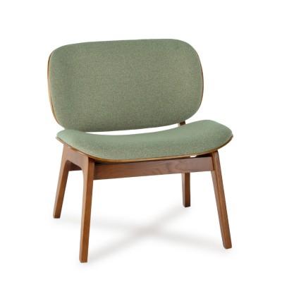 Kuji green armchair wood structure