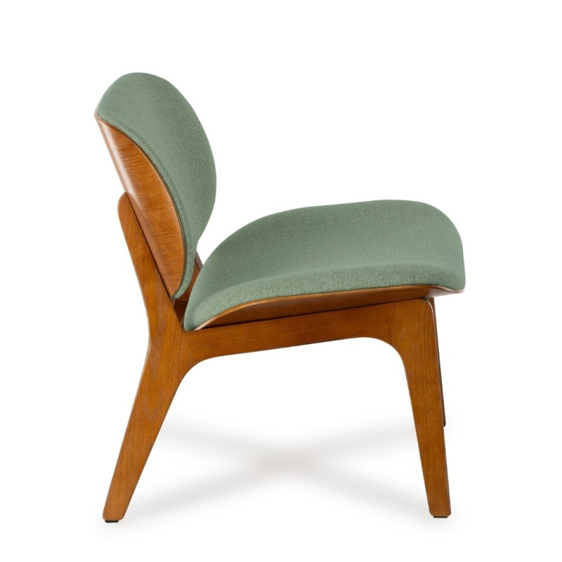 Fauteuil Kuji Vert Structure Bois
