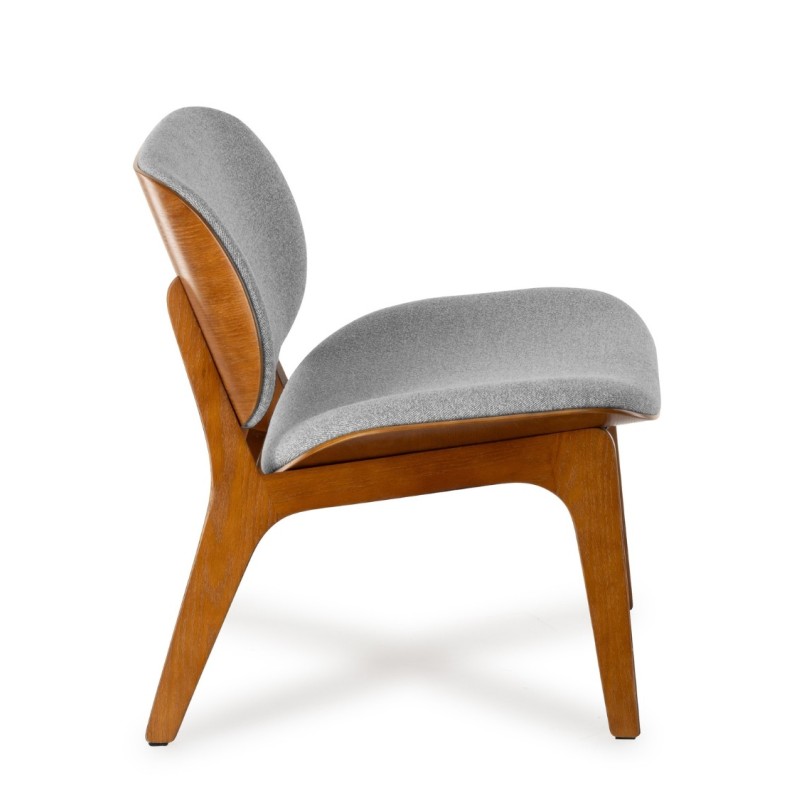 Kuji chair light gray wood structure
