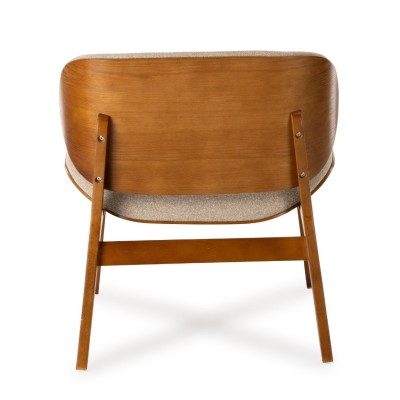 Fauteuil Kuji Beige Structure Bois 2