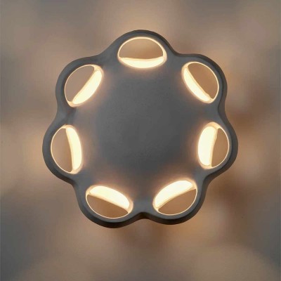 Design della lampada da parete Harna beige in arenaria