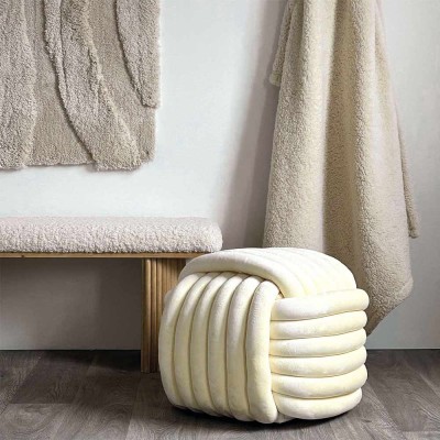 Passagierskruk in Ecru Velvet