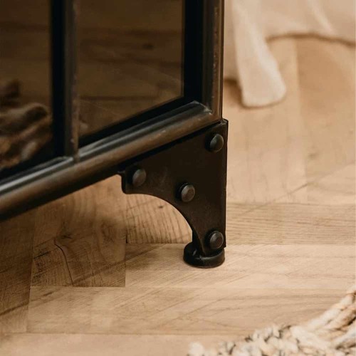 Buffet vitré DOWNTOWN noir 4 portes