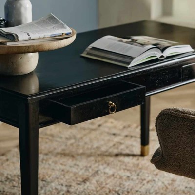 Black EMS Office 2 Cassetti in legno mango 2