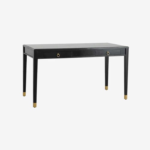 Black EMS office 2 mango wood drawers