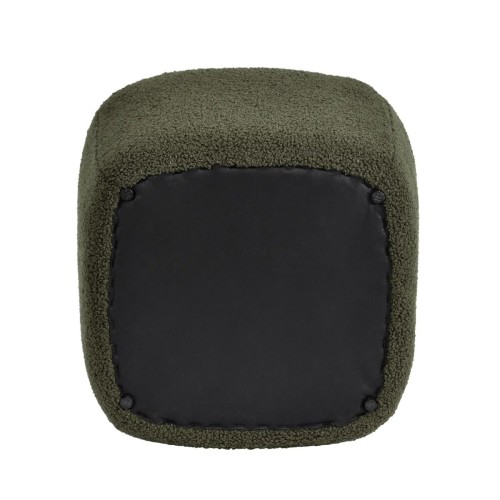 Pouf en bouclette épaisse vert