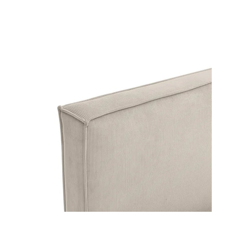 Lit coffre 140 x 190 cm beige en velours côtelé – avec sommier relevable