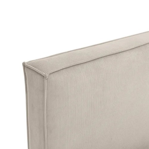 Lit coffre 140 x 190 cm beige en velours côtelé – avec sommier relevable