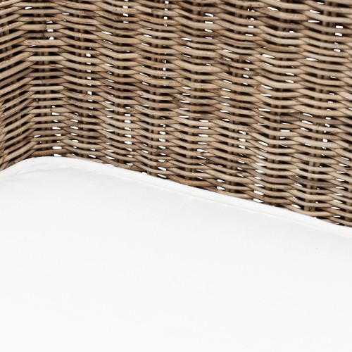 Fauteuil de salle à manger Hamptons – Assise tressée avec coussin
