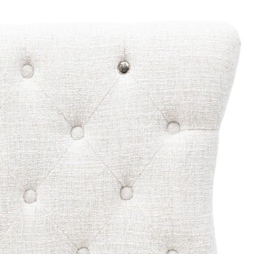 Chaise Balmoral en tweed blanc antique – Chaise de salle à manger capitonnée