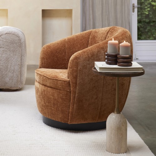 Fauteuil pivotant Countess Montmartre marron grenat