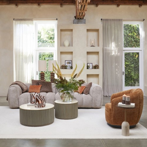 Fauteuil pivotant Countess Montmartre marron grenat