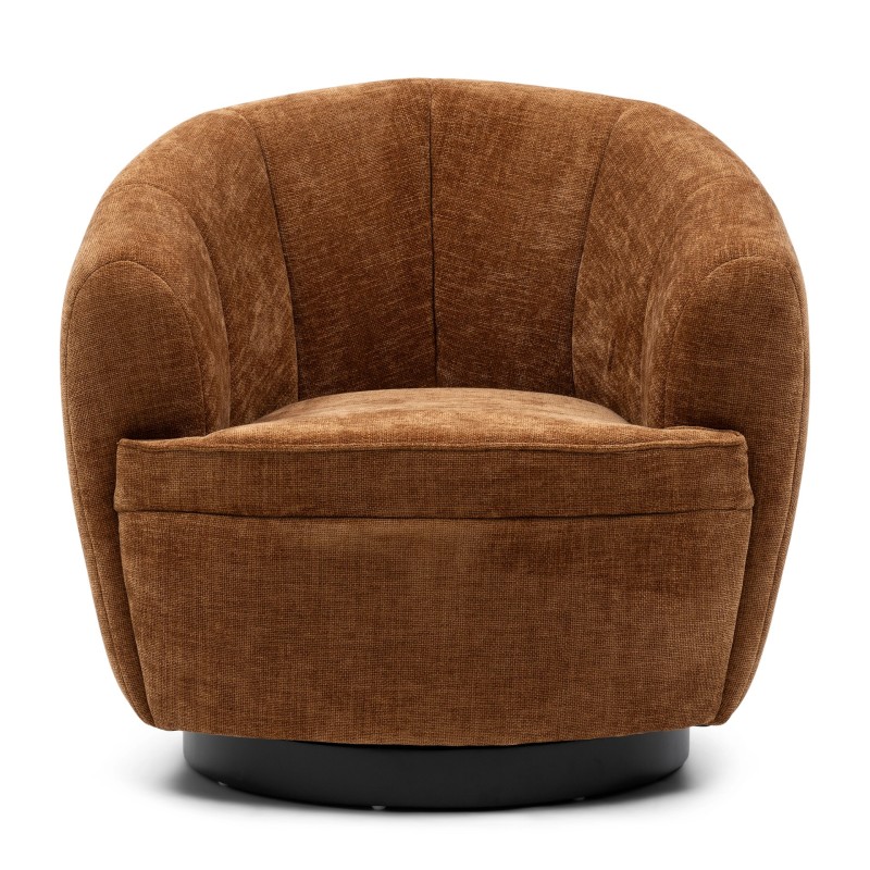 Fauteuil pivotant Countess Montmartre marron grenat