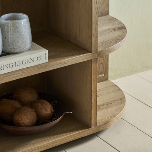 Table d’appoint Del Rey en chêne recyclé – Console ouverte 140 cm