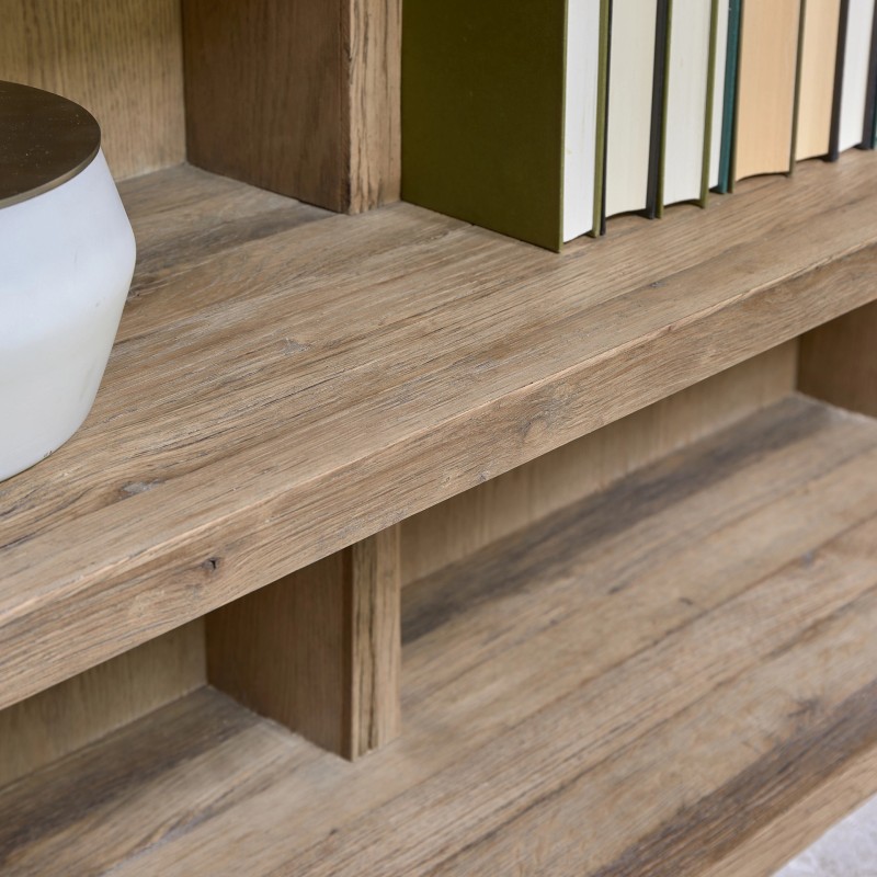 Table d’appoint Vermont 180 cm en chêne recyclé – Console ouverte