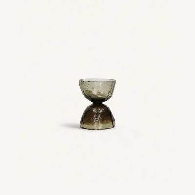 Vase Diabolo Smoke 15 cm en verre – Petit vase et photophore