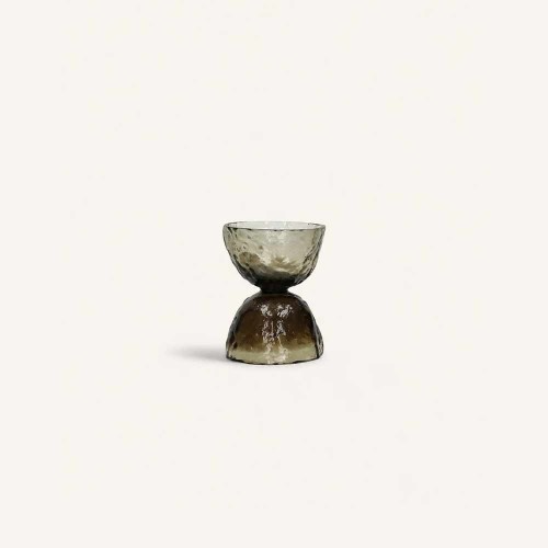 Vase Diabolo Smoke 15 cm en verre – Petit vase et photophore