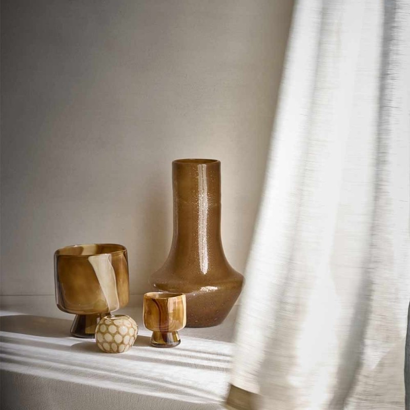 Vase Camou haut brun en verre – Vase décoratif 41,5 cm