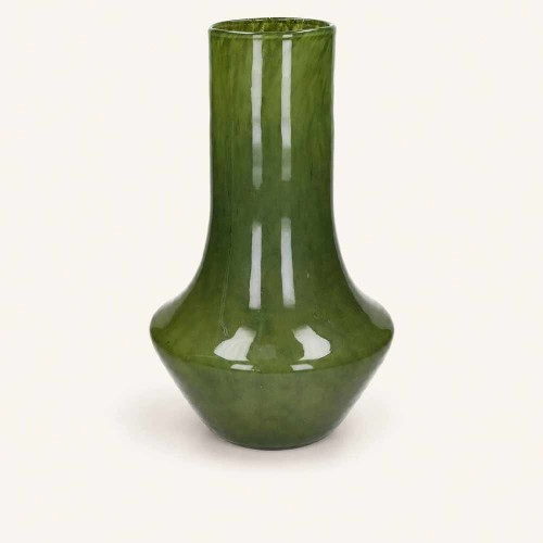 Vase Camou haut vert en verre – Vase décoratif 41,5 cm