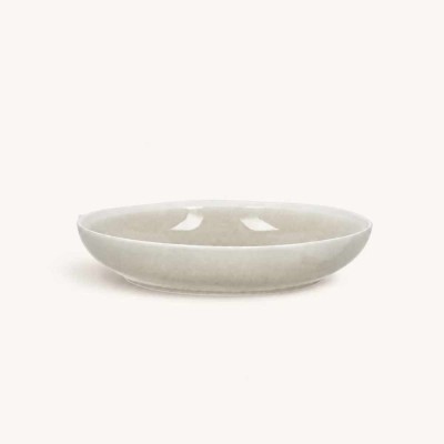 Assiette creuse Biscotti gris-beige en porcelaine – Ø22,8 cm