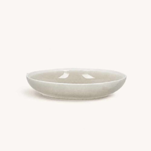 Assiette creuse Biscotti gris-beige en porcelaine – Ø22,8 cm