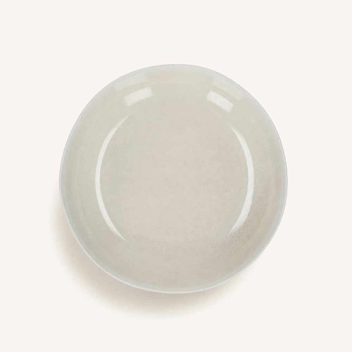 Assiette creuse Biscotti gris-beige en porcelaine – Ø22,8 cm
