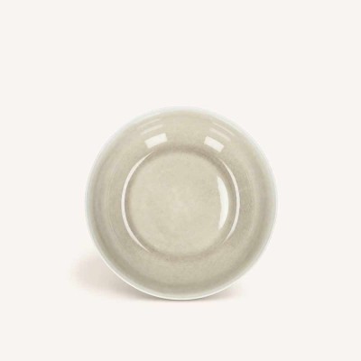 Assiette à pâtes Biscotti gris-beige en porcelaine – Ø22 cm 2