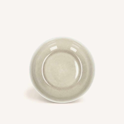 Assiette à pâtes Biscotti gris-beige en porcelaine – Ø22 cm