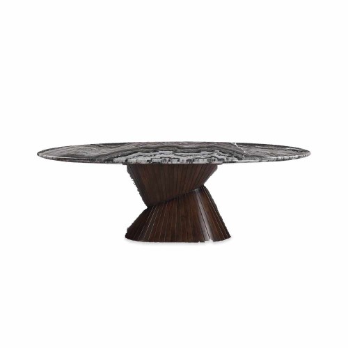 Table de repas Cassandre 240 cm en marbre et manguier