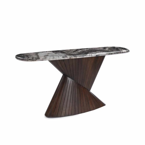 Console Cassandre 157 cm en marbre et manguier