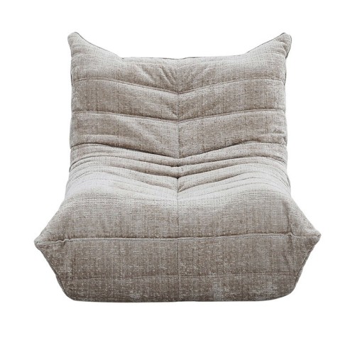 Fauteuil lounge crème modulable – Assise boneless en mousse