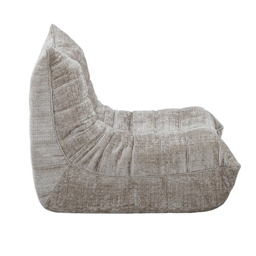 Fauteuil lounge crème modulable – Assise boneless en mousse