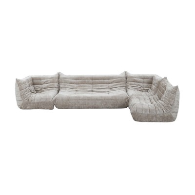 Canapé modulable 4 éléments crème – Assise boneless grand format