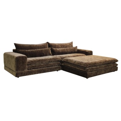 Canapé modulable 3 places avec pouf Umber