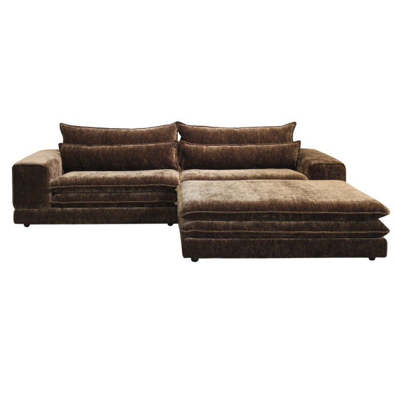 Canapé modulable 3 places avec pouf Umber