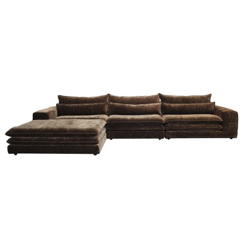 Canapé modulable 6 places avec pouf Umber 392 cm