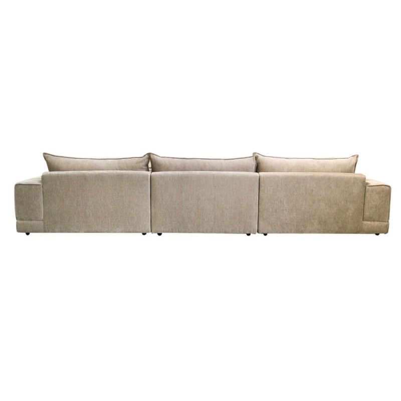 Canapé modulable 6 places avec pouf Tan 392 cm