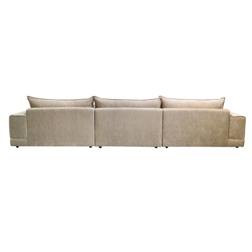 Canapé modulable 6 places avec pouf Tan 392 cm