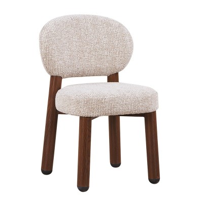 Chaise design Japandi beige clair – Assise à ressorts ensachés