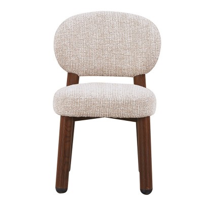 Chaise design Japandi beige clair – Assise à ressorts ensachés 2