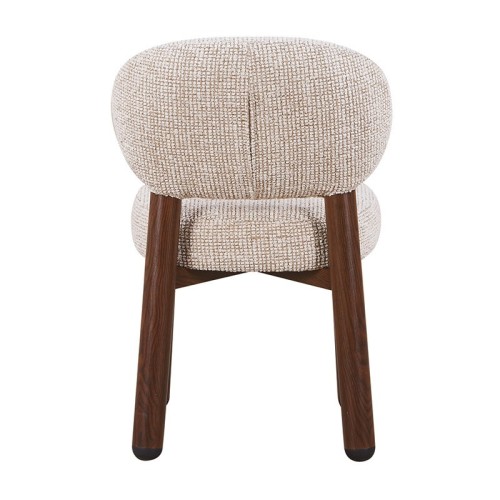Chaise design Japandi beige clair – Assise à ressorts ensachés