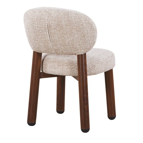 Chaise design Japandi beige clair – Assise à ressorts ensachés